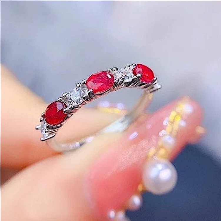 0.45ct Natural Ruby Burma Ring